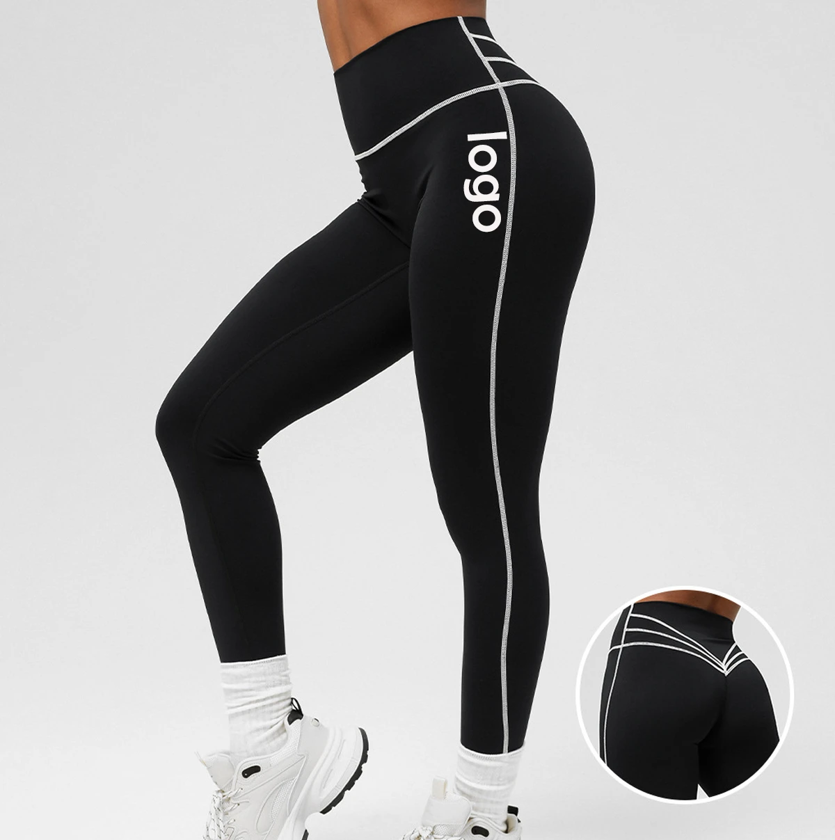High Elasticity 2XL Yoga Pants High Waist Tight Fitting Gym Leggings Outdoor Running Sports Pants Leggings
