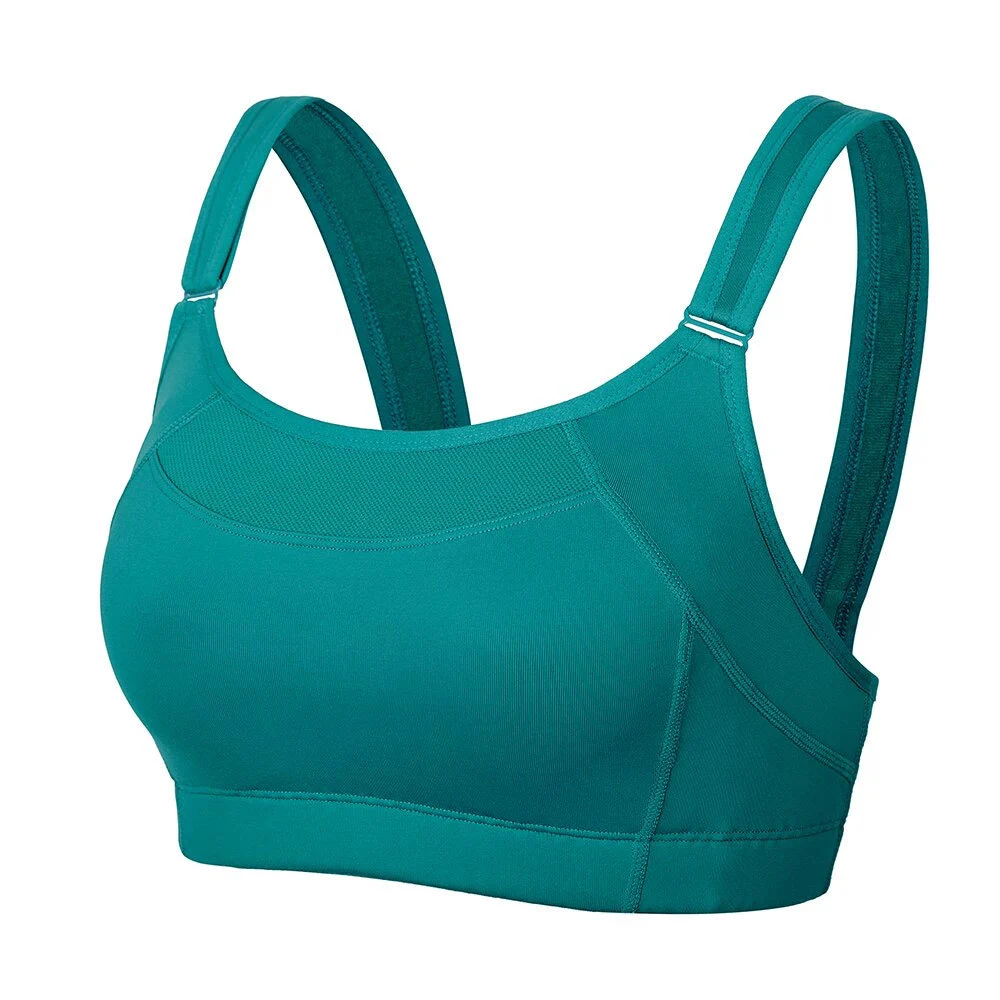 High Quality Breathable Eco-Friendly Customizable Women Sports Bra Front Logo Medium Support Spandex/Polyester Best Selling