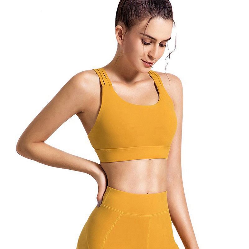 Soft Comfortable Lightweight Embroidery Adjusted-straps Seamless Plus Size Sports Bra for Girls Athletes Custom Front High