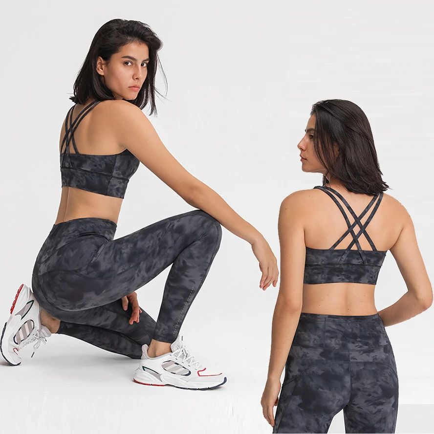 Drop Shipping 2023 Classic Cross Beauty Back Gym Fitness High Strength Shock Proof Support Wear Sports Underwear Yoga Bra