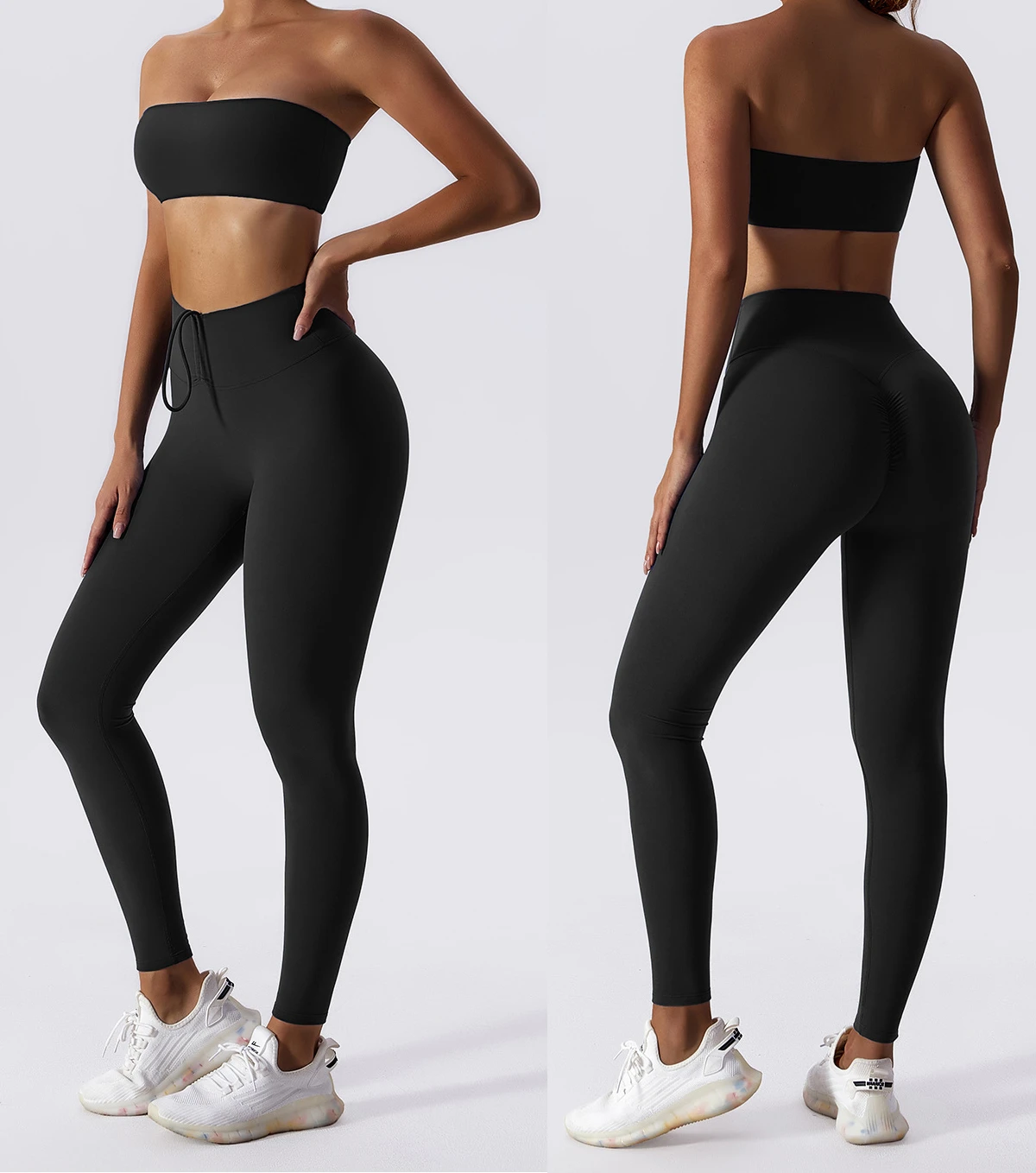 Wholesale Custom Brad One-piece Nude Sports Bra, Anti-exposure Tube Top Base Layer Fitness Top Tight Yoga