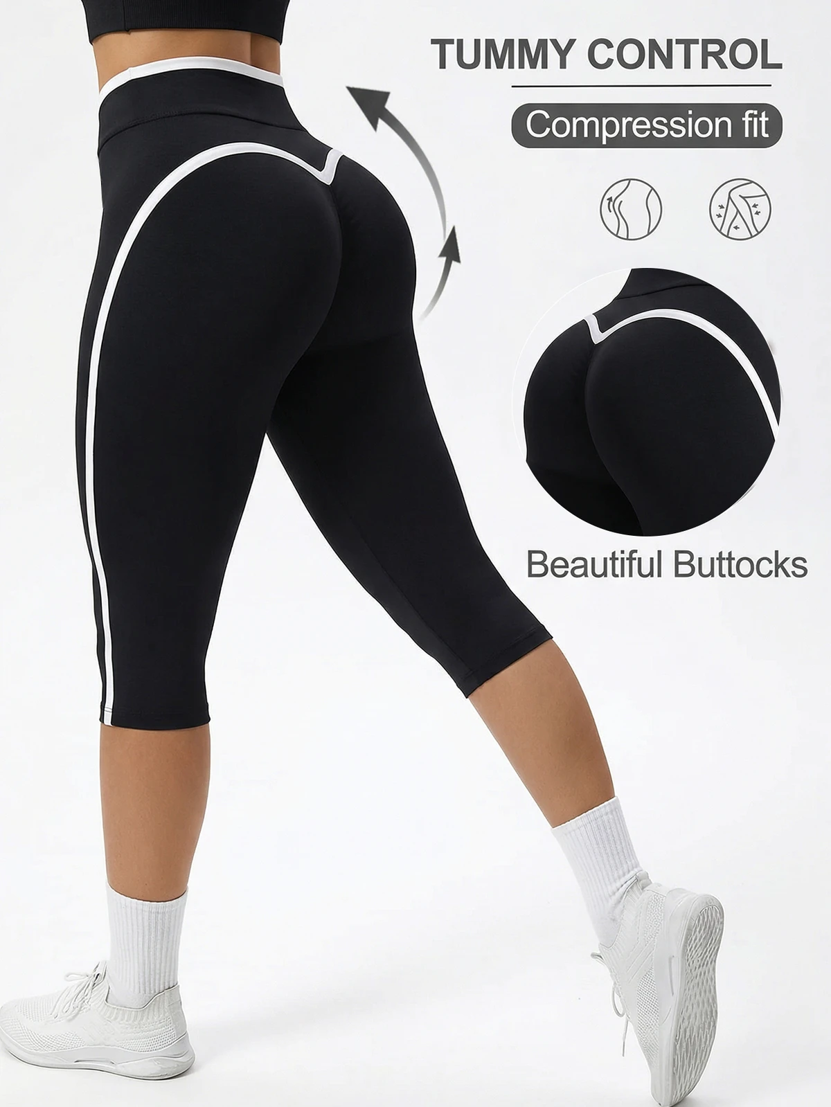 2026 Women's Sportswear 2-Piece Yoga Set Quick Dry High Waist Buttock Lifting Long Sleeve Solid Pattern Elastic Waist Front