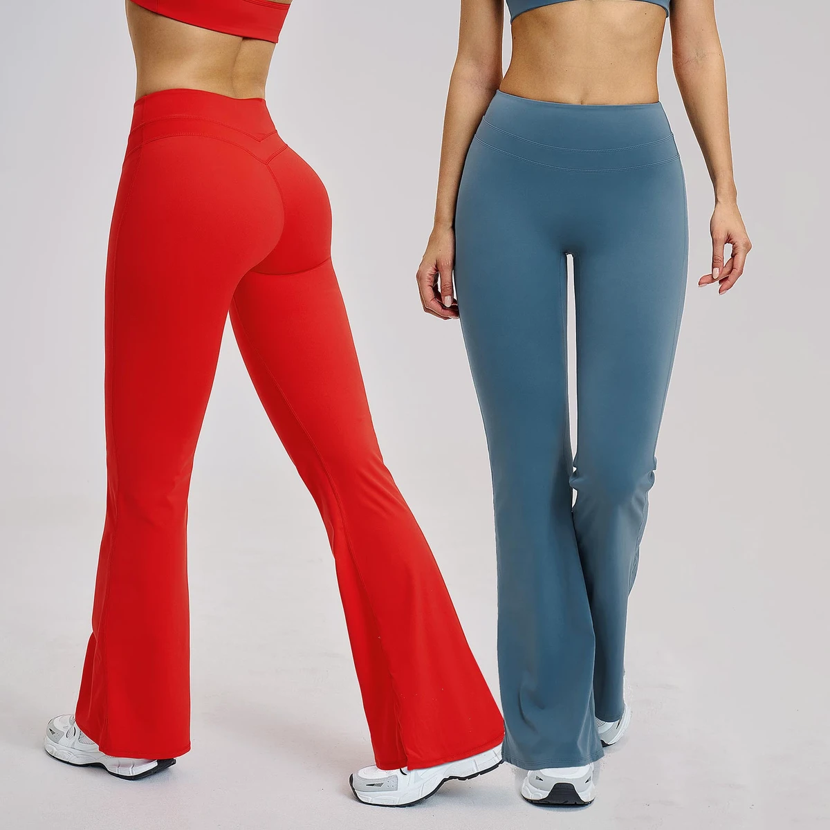 YIYI New Design High Elastic Butt Lift Wide Leg Women Yoga Pants High Waist Flared Tummy Control Bootcut Women Yoga Legging