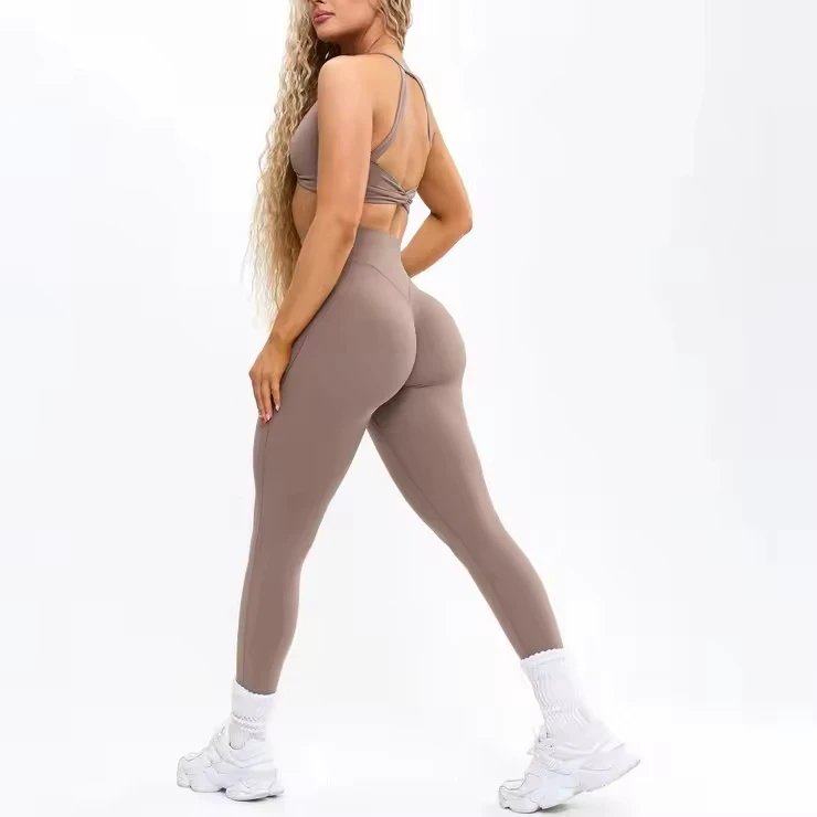 High waist hip lifting quick-drying yoga pants for women slim tight fitness pants for outdoor wear running sports leggings