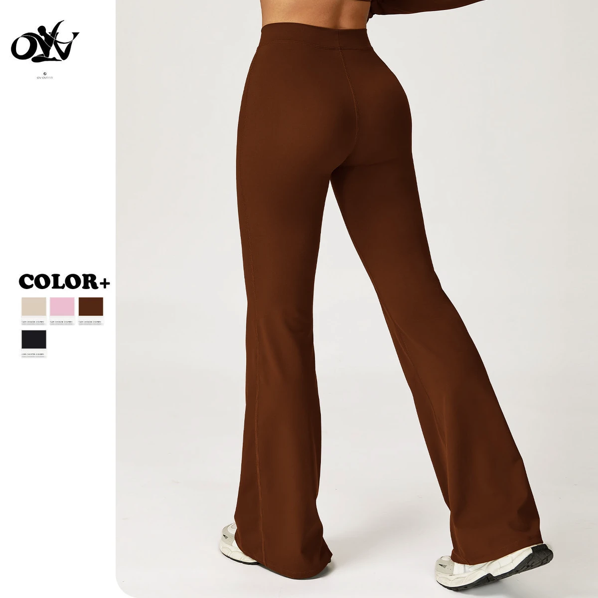 High-waist and High Elasticity Yoga Pants for Women Tight Slimming Flare Yoga Pants Brushed Skin-friendly Fitness Sport Leggings