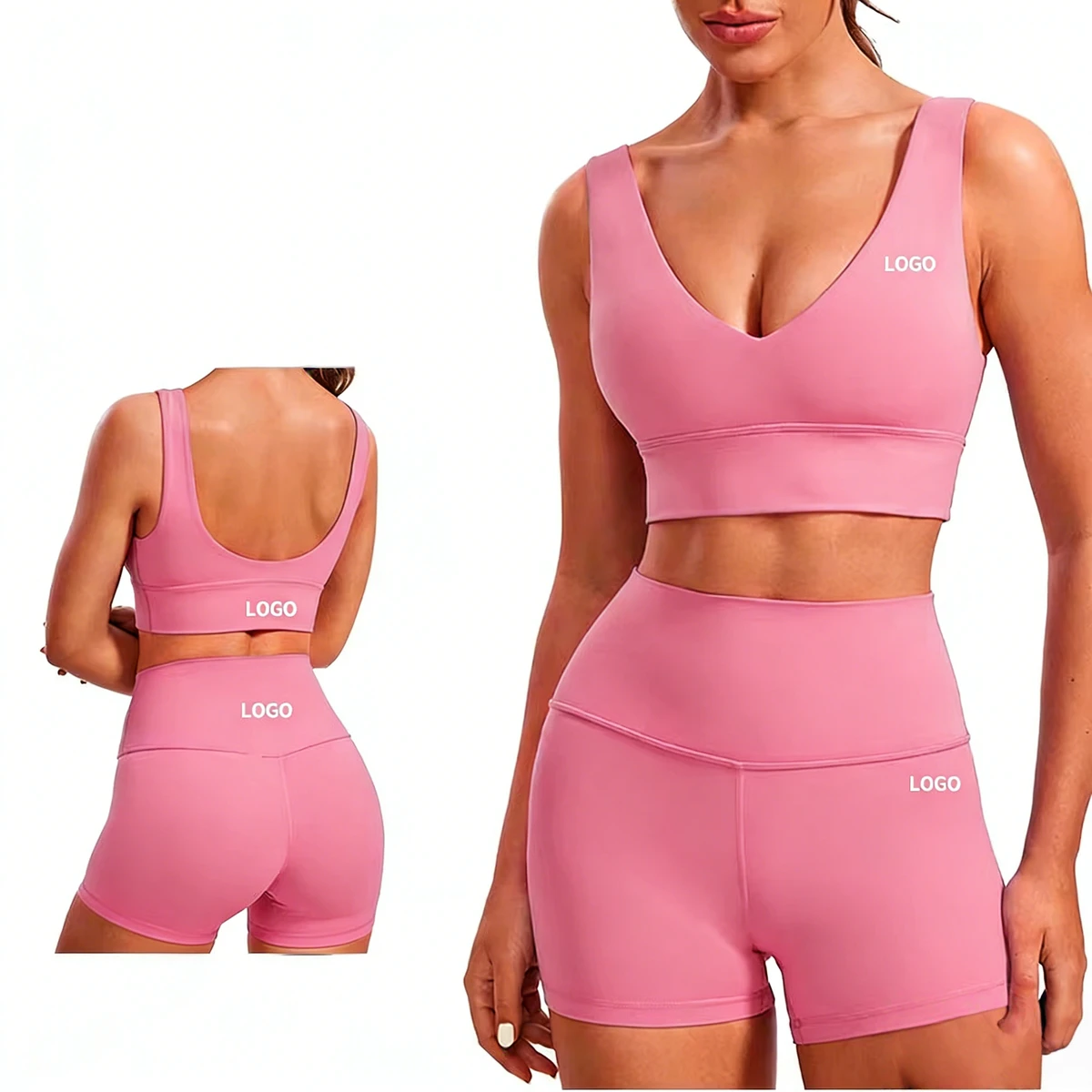 LuLu Women Breathable High for Sports Bra with Removable Pads 80%Nylon 20%Spandex Halter Strap Workout Yoga Bra