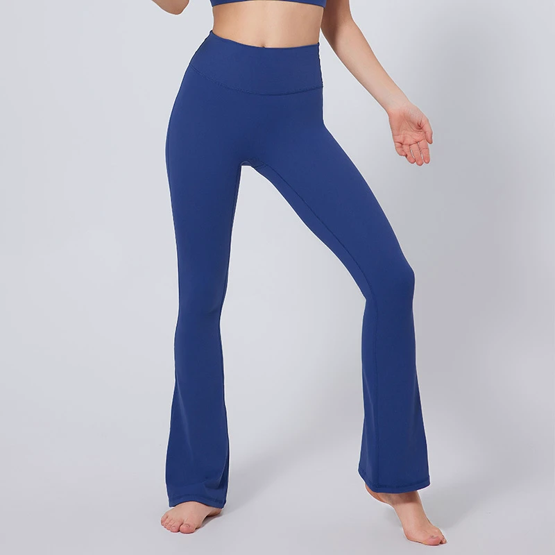 Lanyu Factory Women's High Waist Flare Yoga Pants V Cross Bootcut Active Leggings XL Size Spandex Jazz Dress Pants Elastic Waist