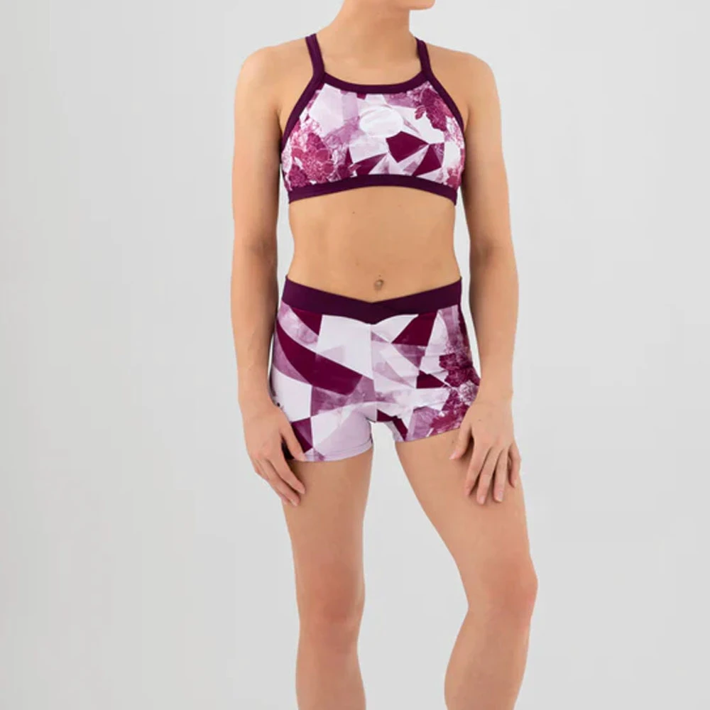 Women's Cross-Back Yoga Bra & Shorts Set - Light Support, Sculpting Contour for Pilates Low-Impact Training & Fitness Yoga Set