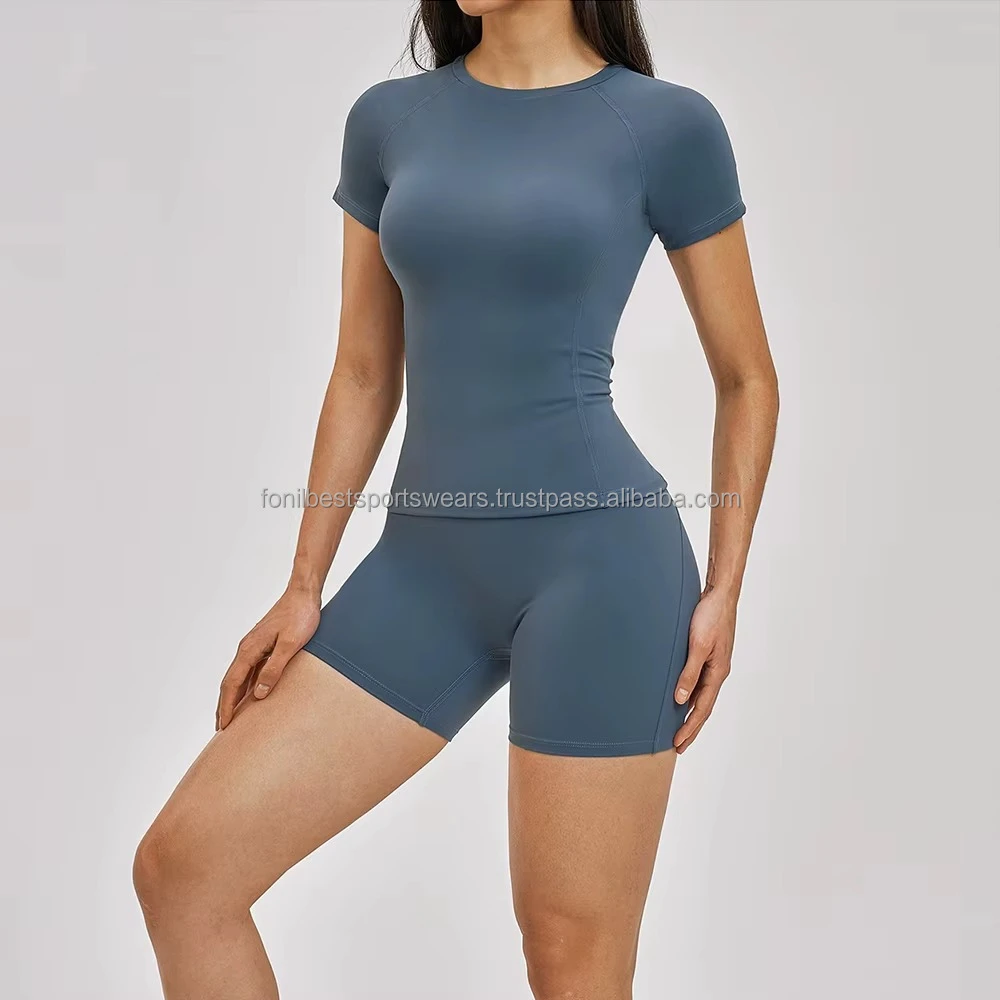 High Waist Solid Color Yoga Shorts Tummy Control Shapewear Women's Activewear Breathable Quick Dry Spandex Polyester