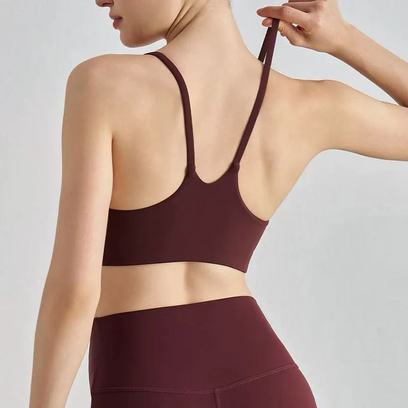 Slim Strap Sports Bra Yoga tank Top Breathable Quick Dry Fabric Pilates Fitness Casual Wear Factory Customizable Design