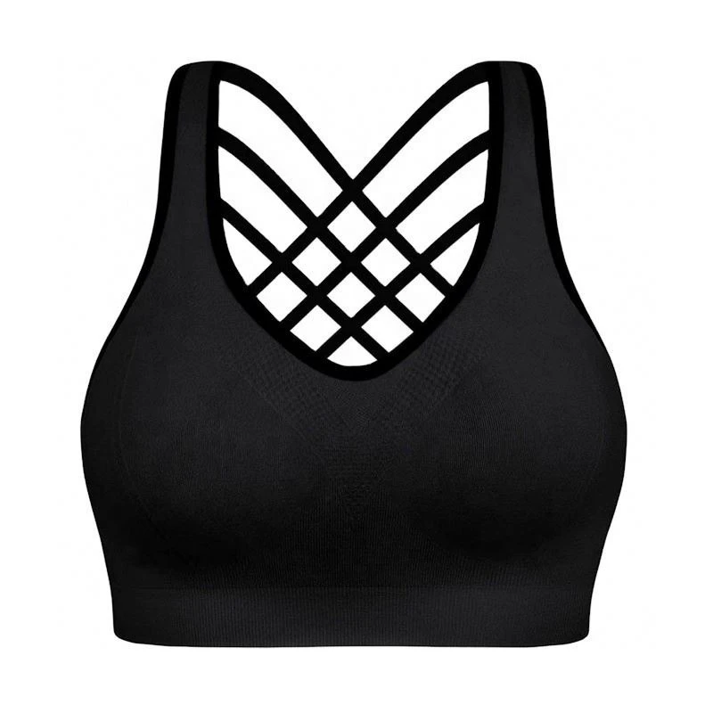 Women's Yoga Sports Bra Spandex Soft Stretch Breathable High Impact Gym Workout Fitness Top Custom Logo
