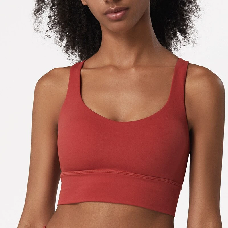 New Black Plus Size Women's Sports Bra Cross Straps Wireless Padded Yoga Active Wear Workout Tops