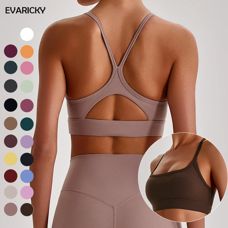 EVARICKY Compression Comfortable Slimming Padded Workout Top New Style Y Shaped Gym Fitness Tops Women's Active Yoga Sports Bra