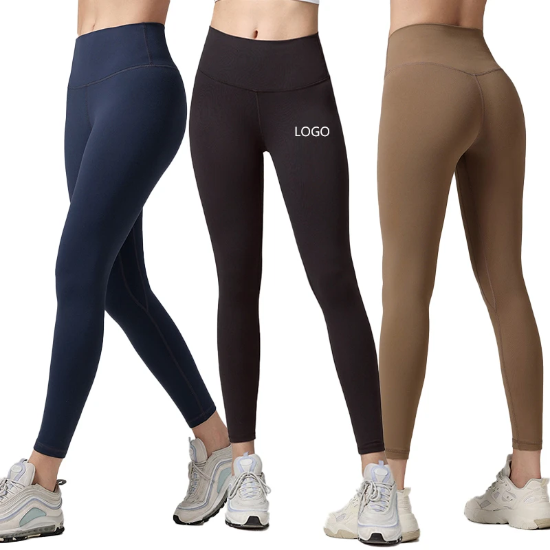 Antibacterial Naked Feeling High Waist Peach Butt Lifting Quick Dry Cropped Yoga Pants Slim Fit Gym Workout Leggings