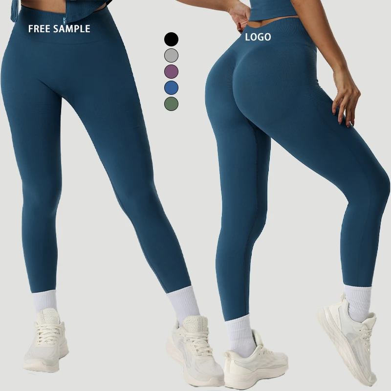 Women's High Quality Gym Workout Yoga Pants Solid Pattern Jogger Fitness Sport Leggings For Running