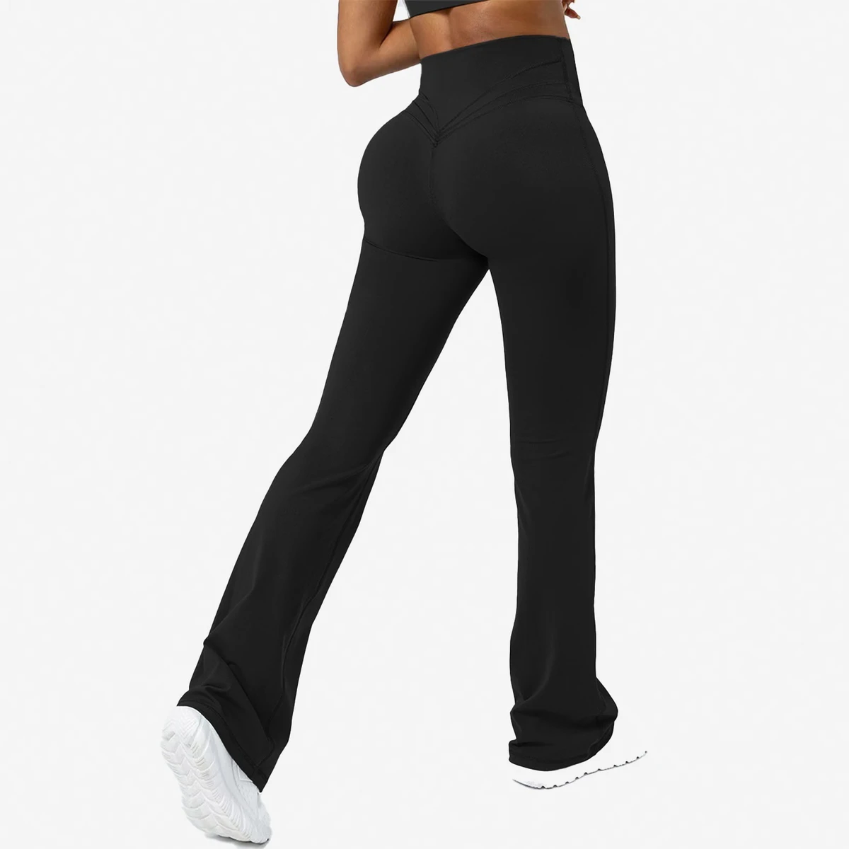Under Lulu Custom Flared Fitness Pants High Waist Yoga Leggings with Hip Lift Slimming Features Naked Feel Long Sports Pants