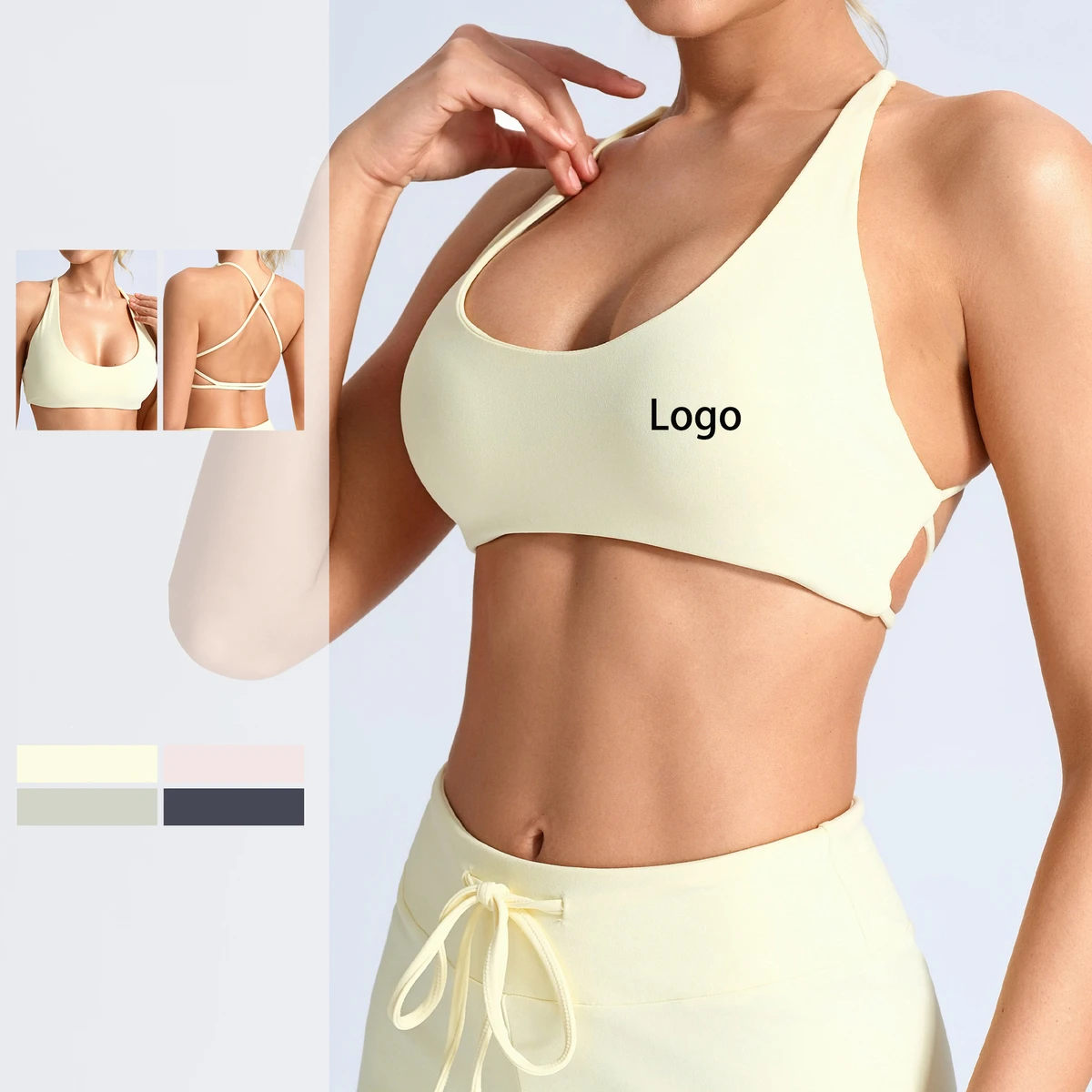 Newest Women's High Impact Running Sports Bra Quick-Drying Fitness Yoga Wear with Breathable Push-Up Yoga Bra