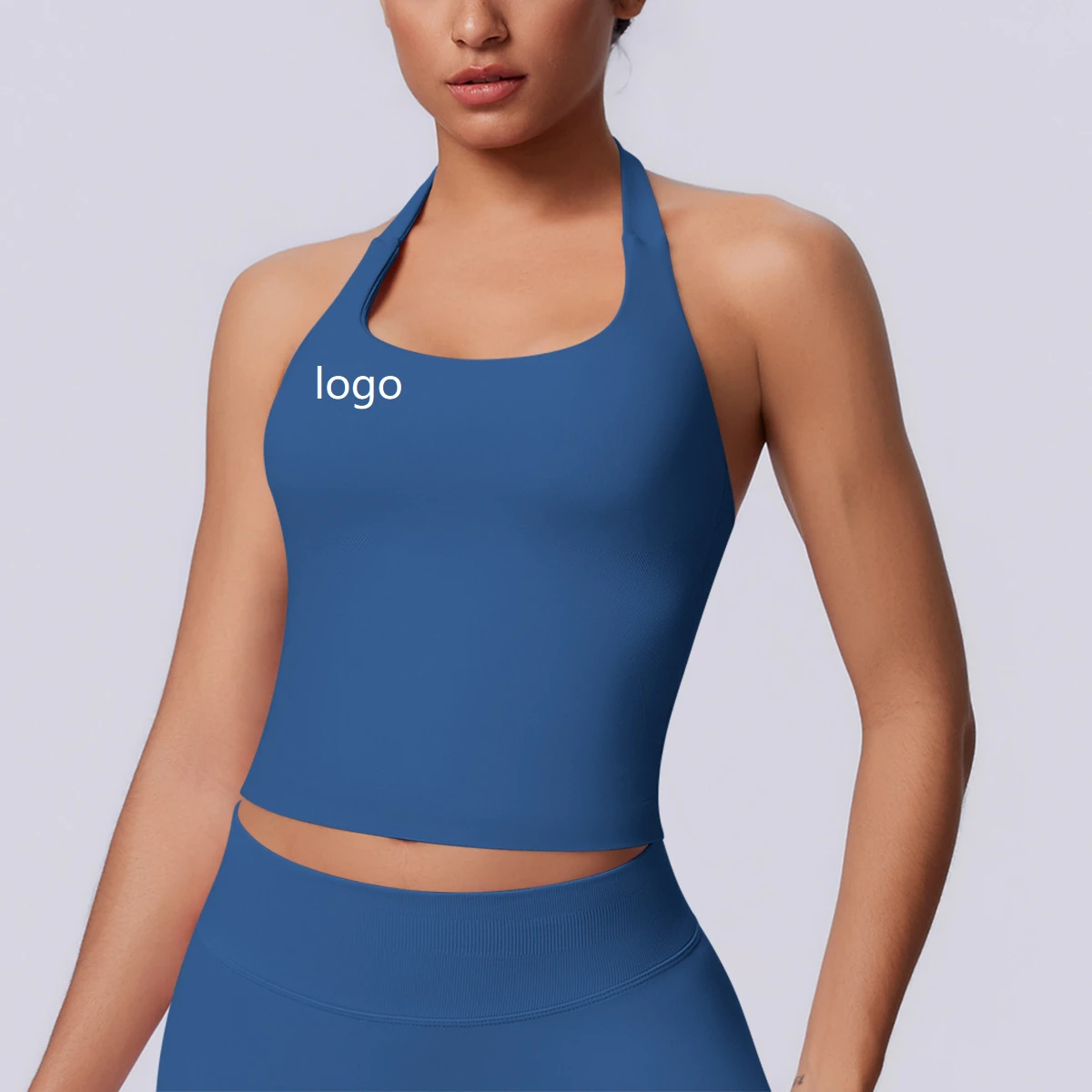 Custom Breathable Eco-Friendly Lightweight High Support U-Neck Simple Yoga Workout Adjustable Gym Sports Bras for Women