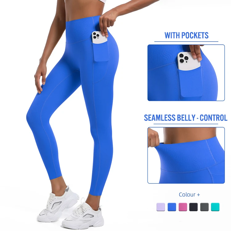 Women High Waist Yoga Leggings Tummy Control Quick Dry With Pockets Custom Logo Soft Spandex Workout Gym Fitness Running