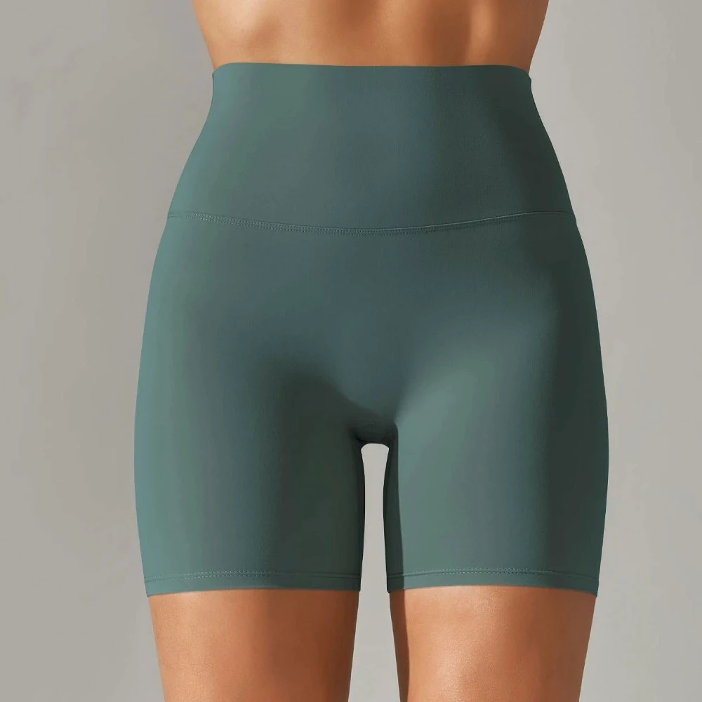 High Waist Women Yoga Leggings Cotton Fleece Eco-Friendly Breathable Quick Dry Drawstring Closure Fitness Running Gym Shorts