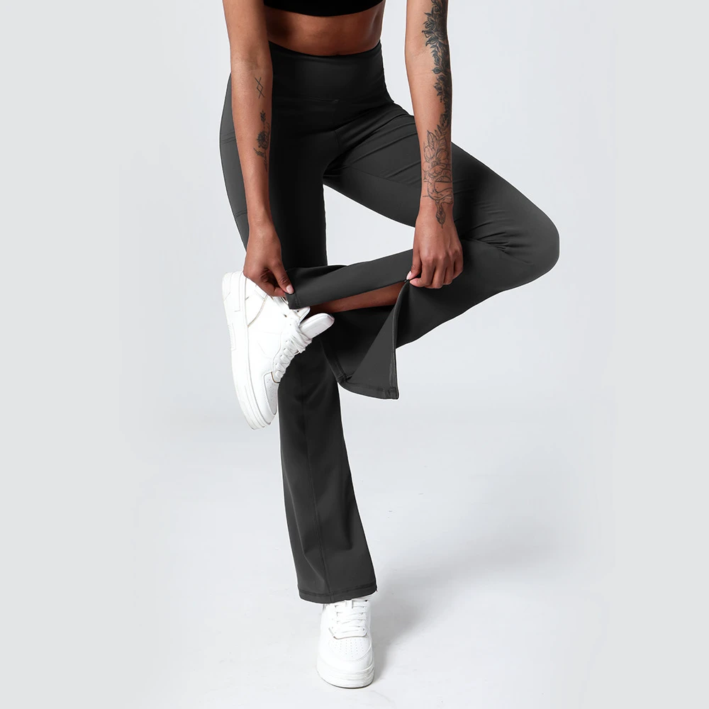 Women's Bootcut High Waisted Yoga Pants, Regular/Tall/Petite Bootleg Flared Workout Cotton Pants Tummy Control