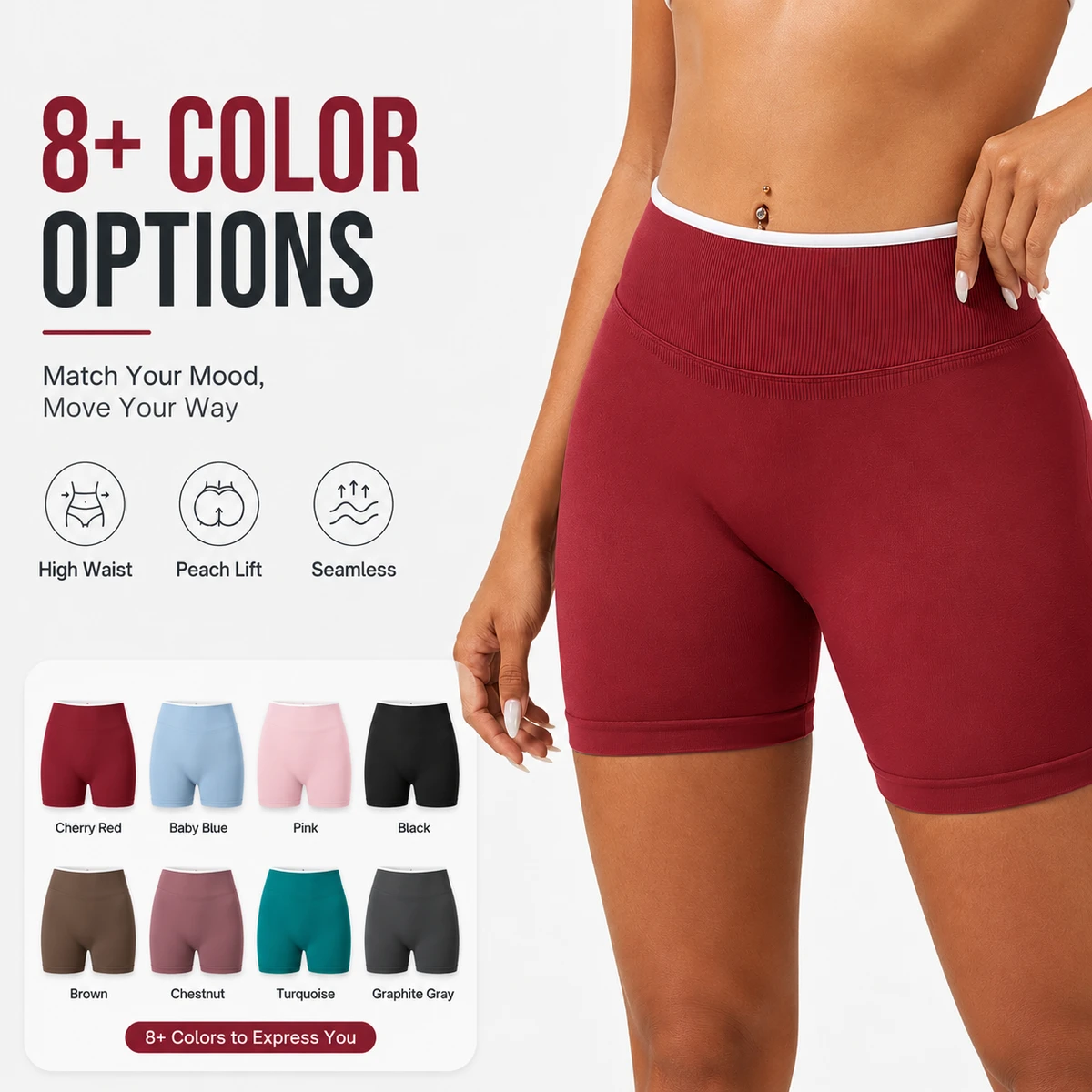 Seamless Hot Yoga Shorts Women High Waist Peach Lift Tummy Control Squat Proof Tight-Fitting Nylon Spandex Gym Fitness Scrunch