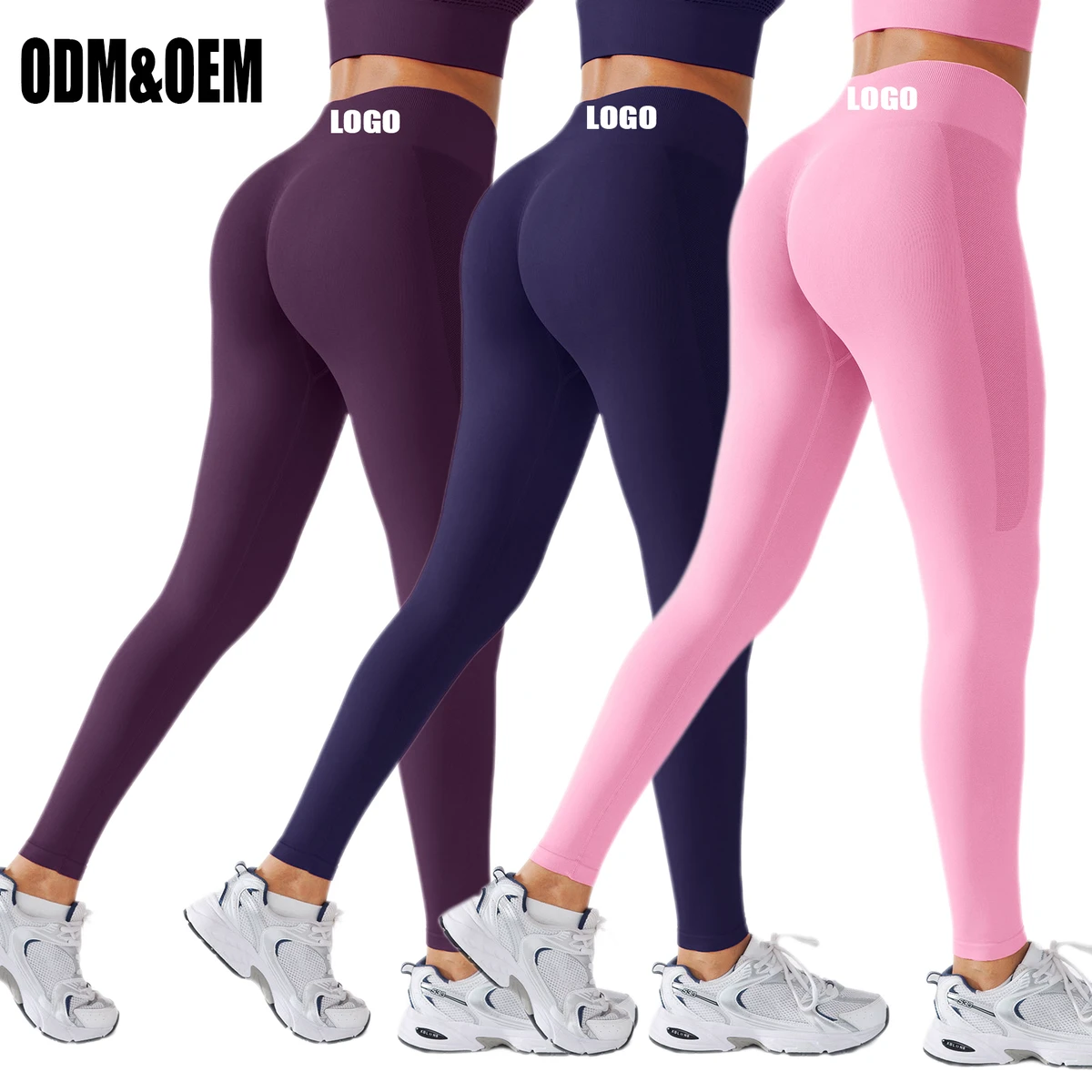 Vractive Wholesale Custom Logo Pants Booty-Lifting High Waist Full-Length Leggings Tummy Control Breathable Eco-Friendly Sports
