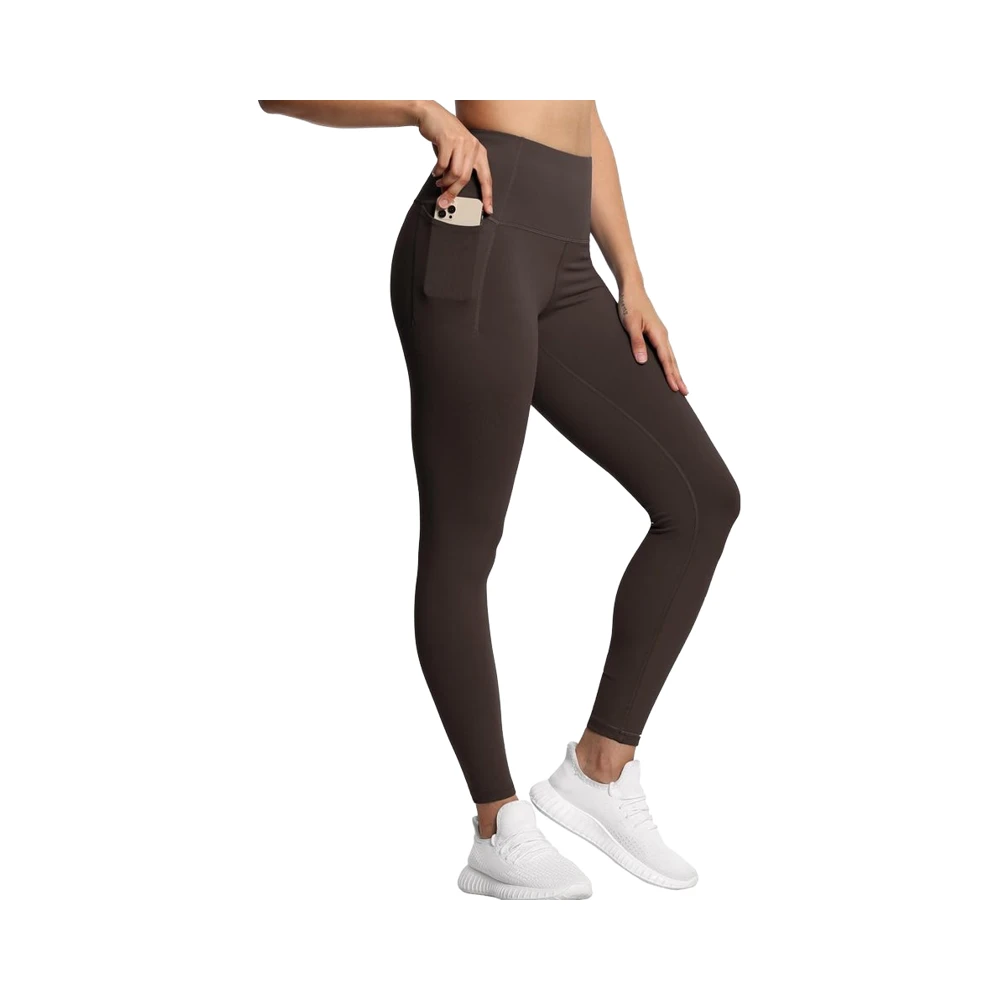 GYM PEOPLE Tummy Control Polyamide Color Blocking Wrinkle-Resistant High Waist Workout Leggings Pockets for Women Yoga Running