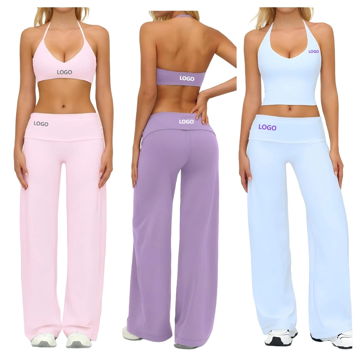New Yoga Set Women Fitness Tank Top and High Waist Leggings Bra and Pants Yoga Suit