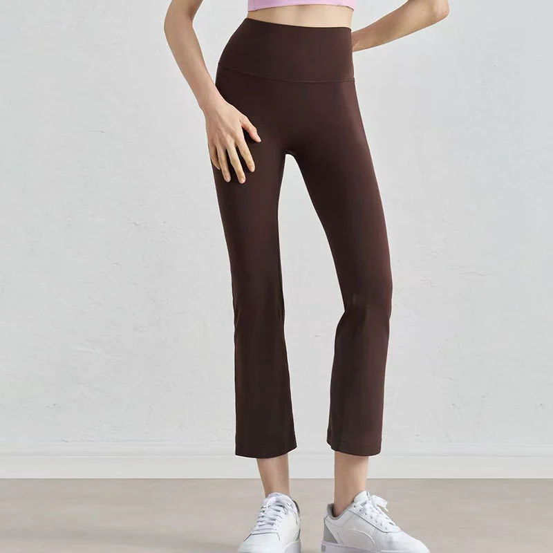 High Waist Slim Flared Yoga Pants for Women Butt Lift Tummy Control Workout Leggings Casual Activewear OEM ODM Factory