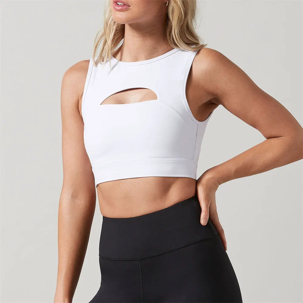 Women's Lightweight Quick Dry Breathable Simple Medium Support Strapless Yoga Sports Bra Customizable
