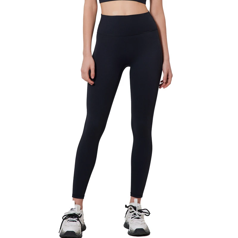 High-waisted Full-length Four-way Stretch Yoga Pants