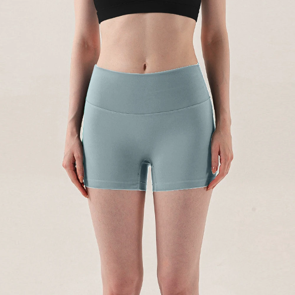 High-Waist Seamless Front Athletic Yoga Shorts with Butt-Lift Support and Quick-Dry Performance for Women