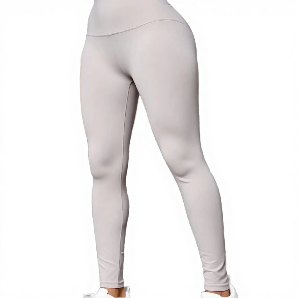 Women's High Elastic Waist Seamless Yoga Gym Pants Push-up Butt Scrunch Leggings Tummy Control Solid Pattern Full Length