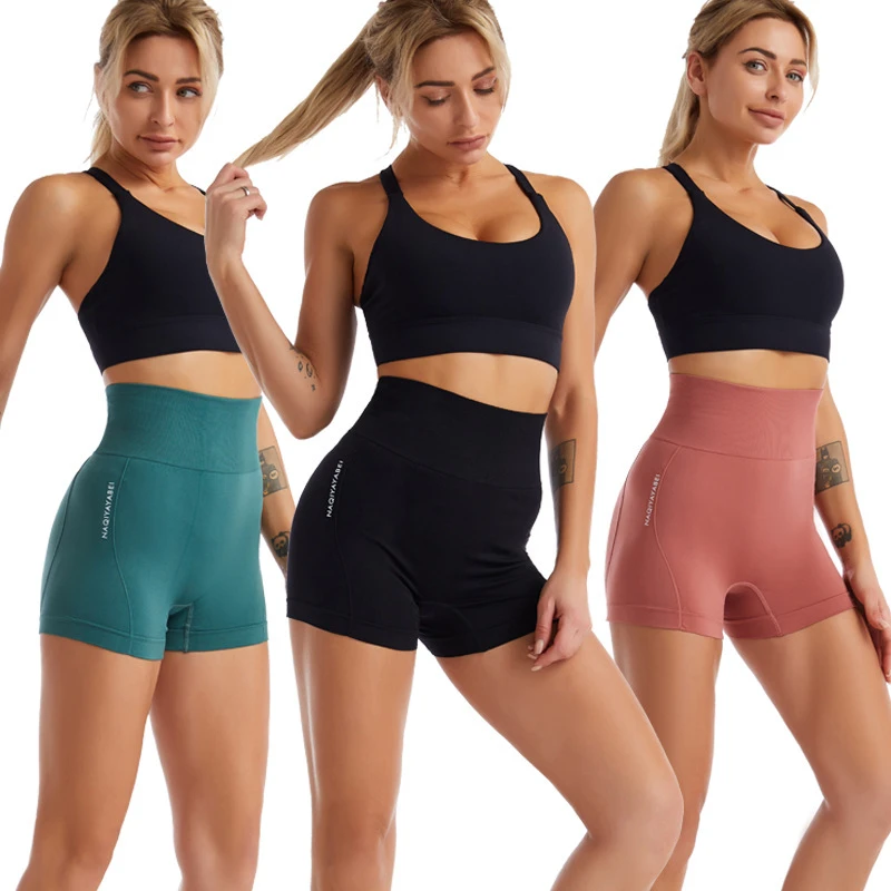 Girls High Waist Stretch Solid Fitness Pants Slim Body Shape Butt Lifter Sports Shorts Yoga Fitness Tights