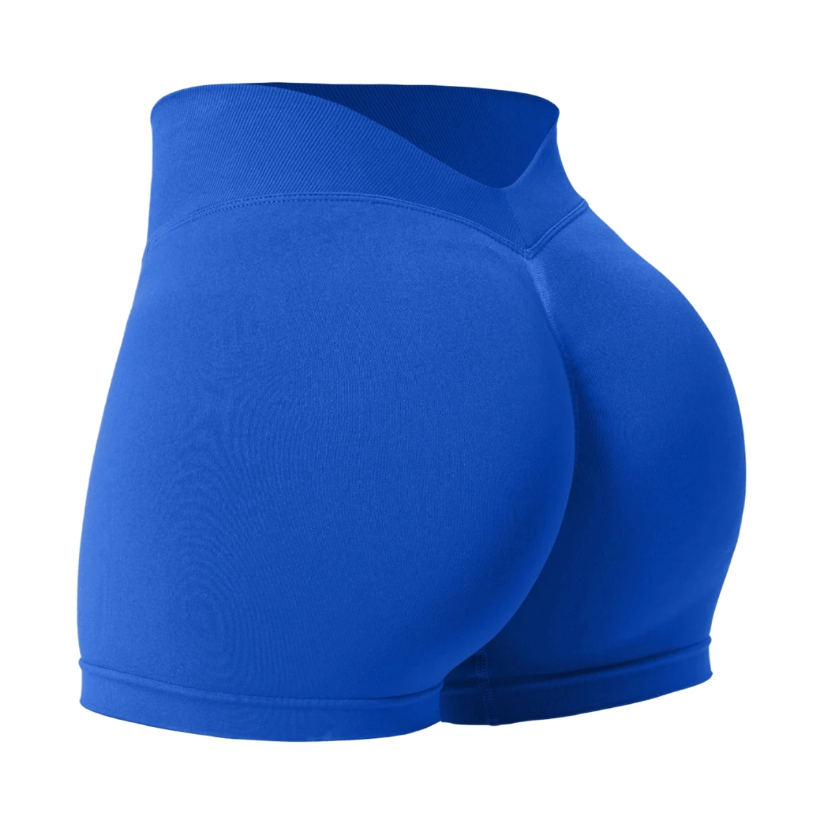 High Waist Stretch Yoga Shorts for Women Back V Waist Hip Lifting Seamless Quick Drying Pilates Running Fitness Sports Tights