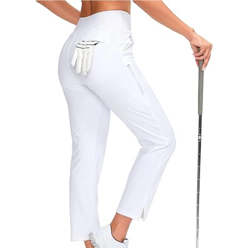 Stretch Trousers Women's Business Pants Custom 4 Pocket Golf High Waist Athletic Yoga Pants For Women