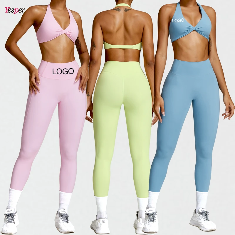 Hot Sale Women Plus Size Solid Short Sleeve 2 Piece Yoga Set Fitness Sports Yoga Bras High Waist Running Leggings Workout