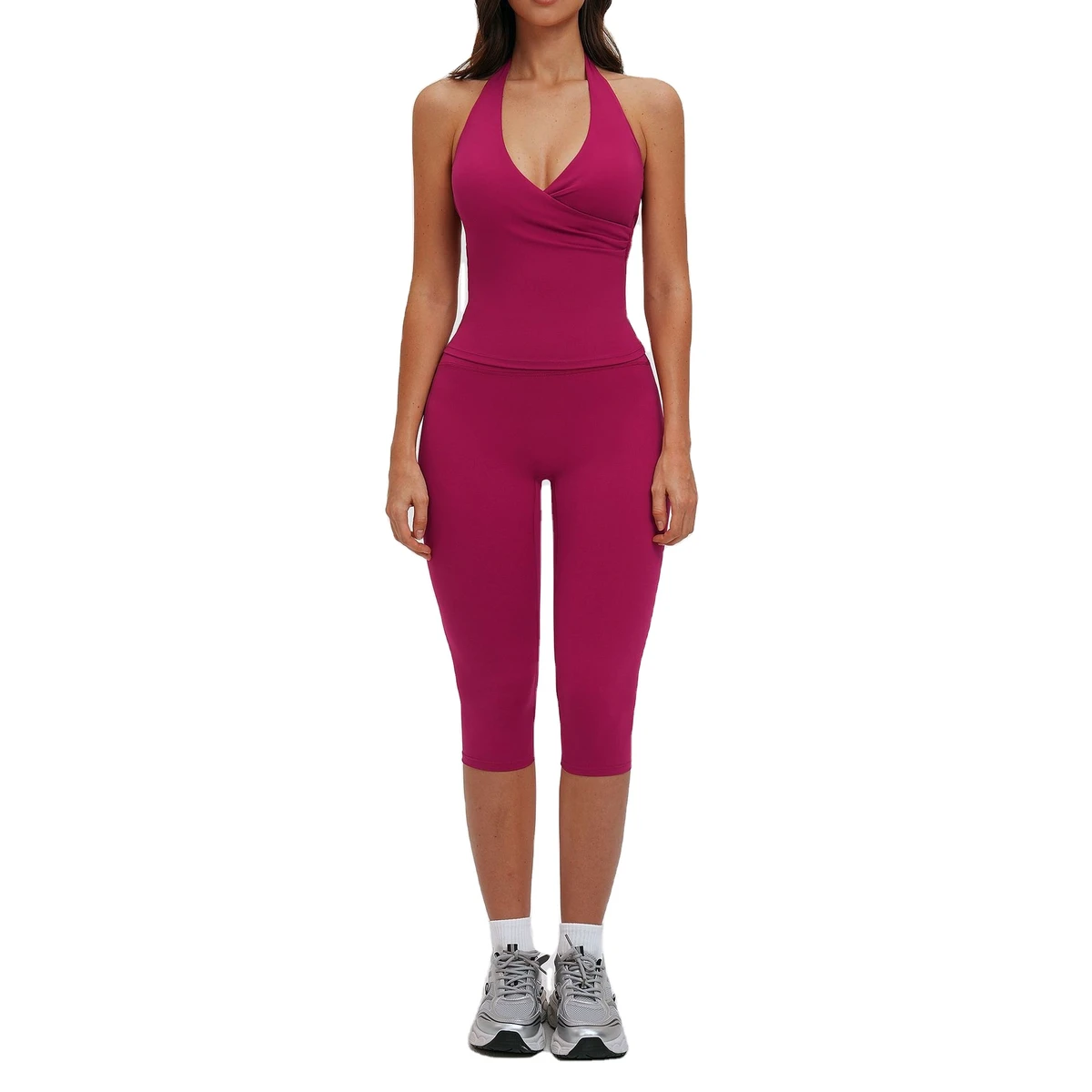 Border Breathable Solid Brushed Plus Size Yoga Set Loose Casual Fashion Women Outdoor Sports Long Sleeve Eco-Friendly Waist