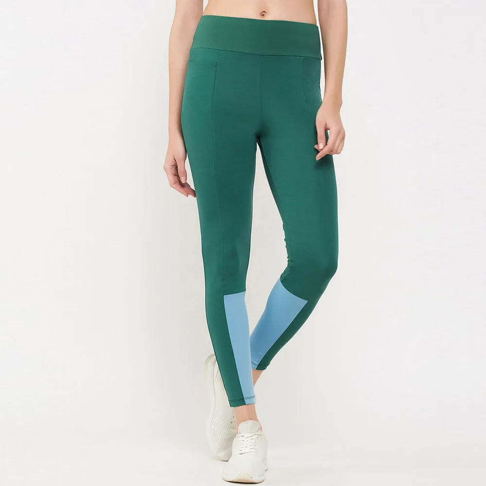 High Waist Color Blocked Yoga Leggings With Side Stripe Full Length Spandex Nylon Four Way Stretch Women's Fitness Pants