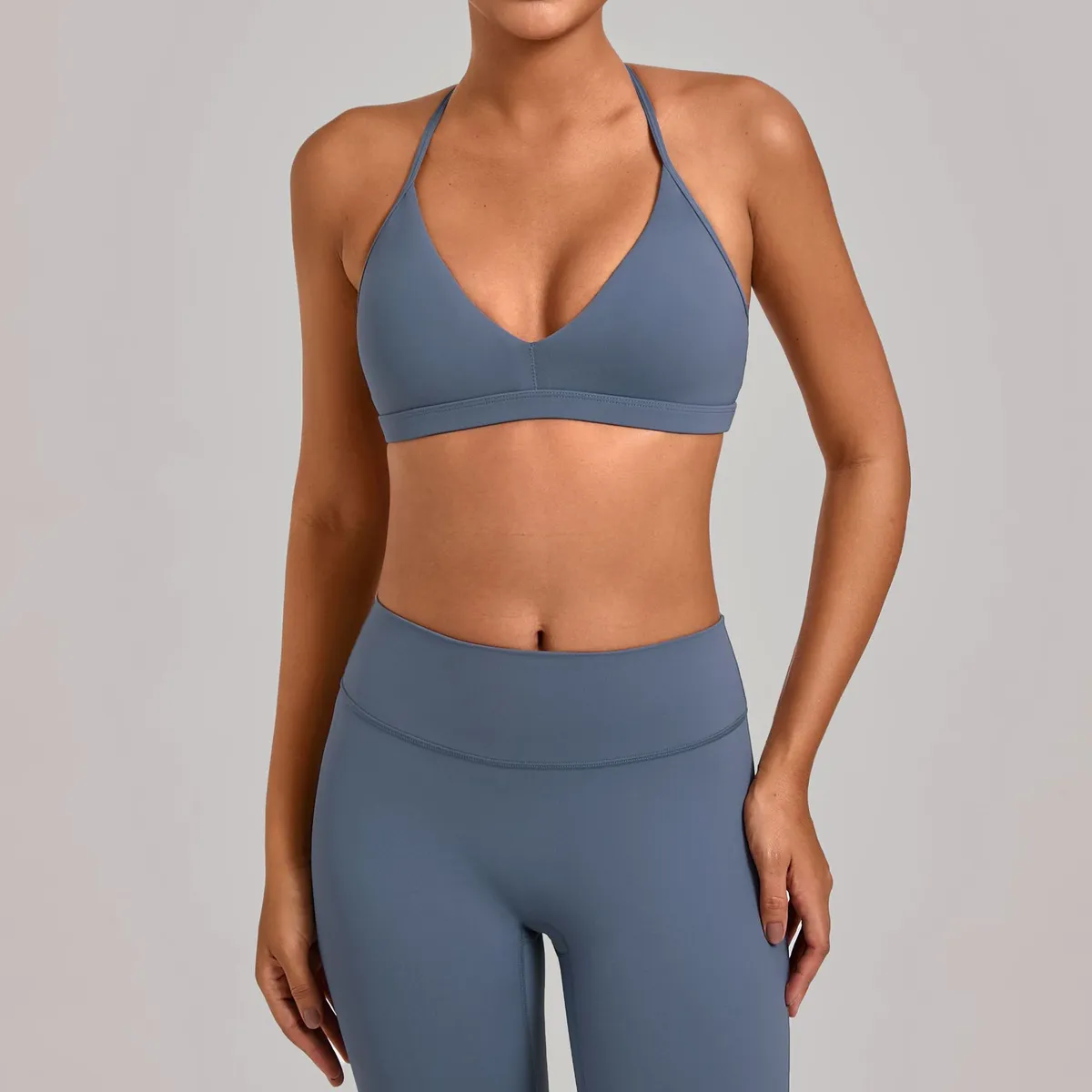 Adjustable Breathable Fitness Sport Bra with Hollowed-Out Back High Support Y-line Straps for Women Mode