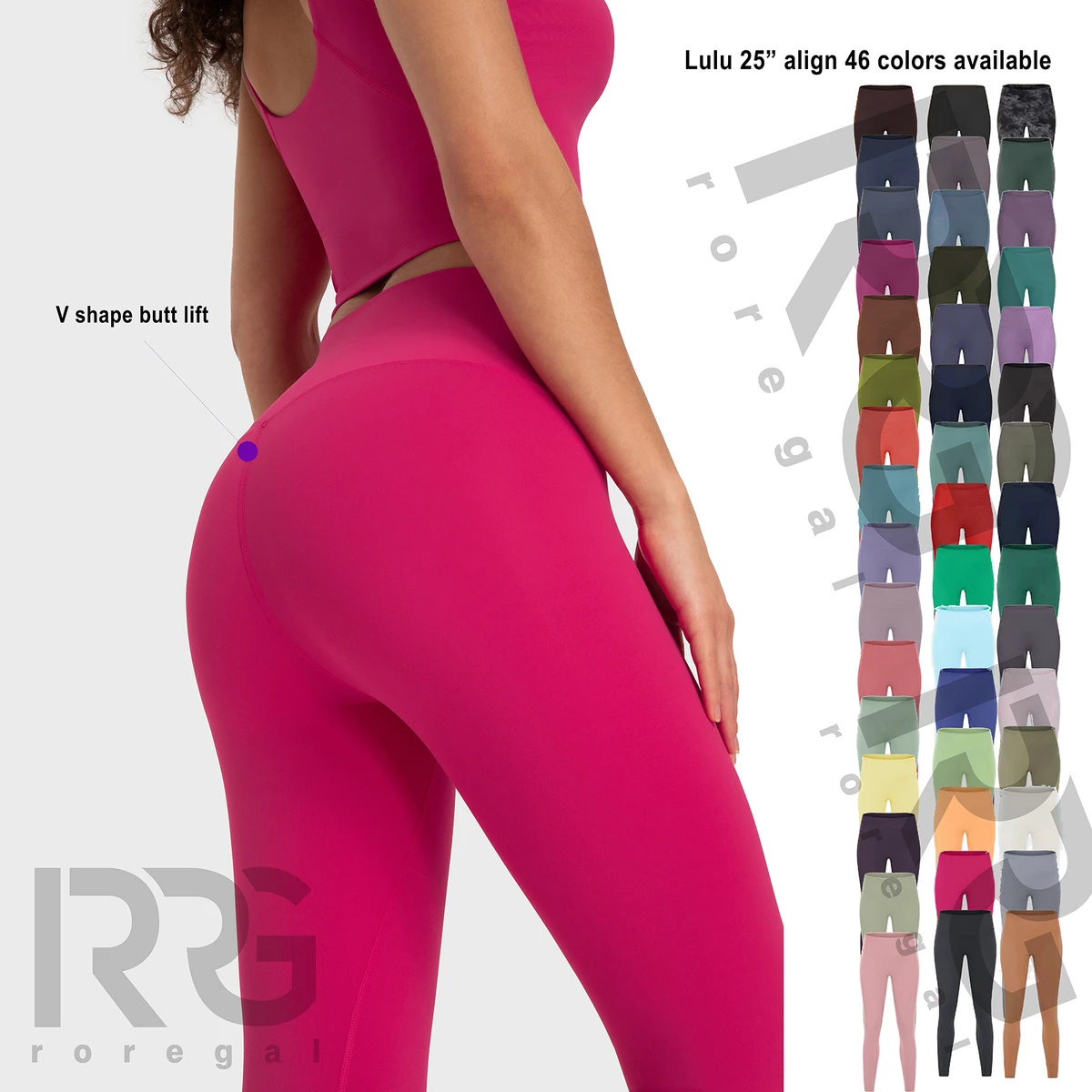 Roregal 2026 73 Colors New Classic High Waist Butt Lift Nylon Spandex Women Pants Gym Fitness Yoga Sports Leggings