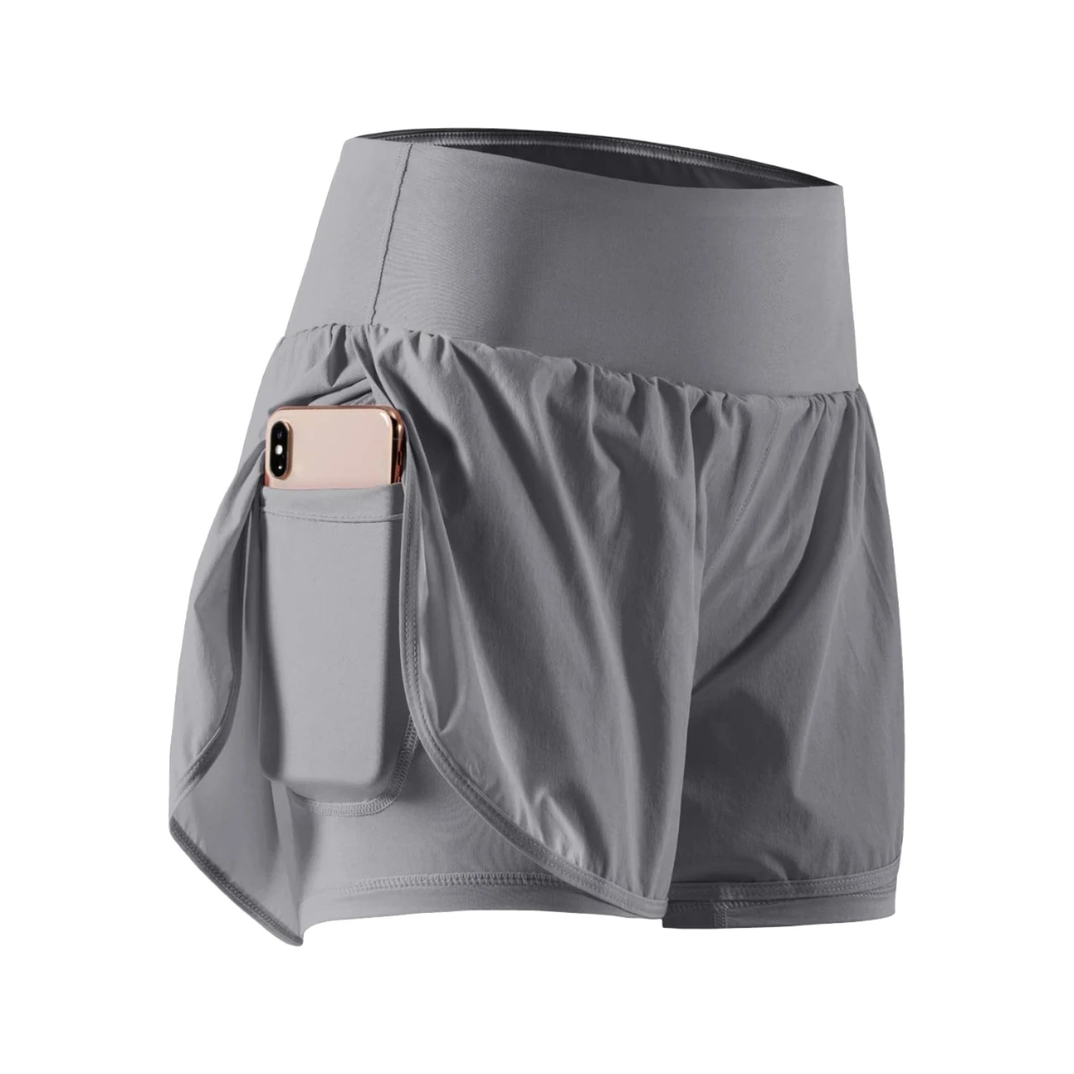 Women's High Waist Seamless Ribbed Breathable Yoga Shorts Sporty Biker Gym Running Workout Training Tummy Control Elastic Skinny