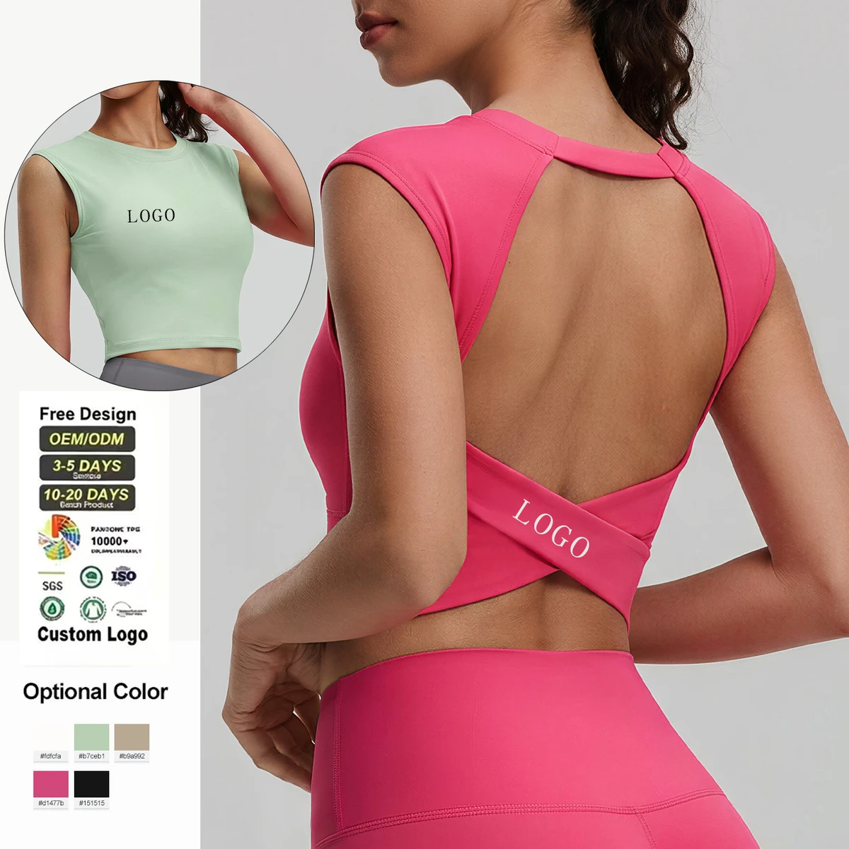 Superior Aesthetic Back Yoga Underwear Women's Hollow Kink Sports Vest One-piece Cup Pilates Fitness Backless Bra High Support