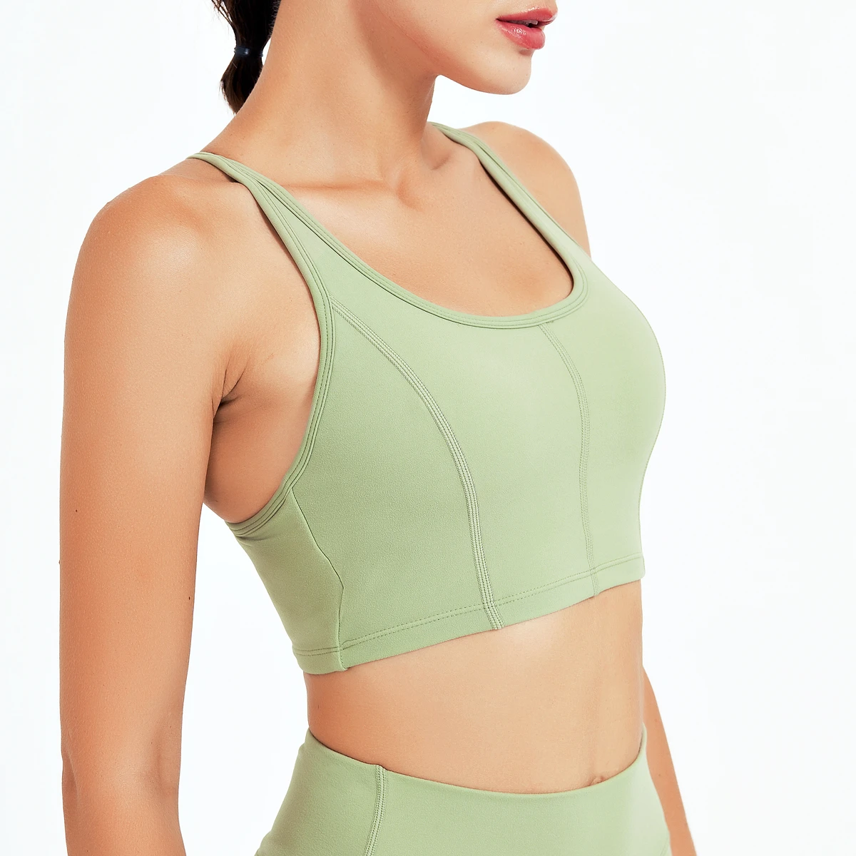 promotionGirls Sport Bra Teenage Back Solid Cotton Anti-bump Training Bras for Young Girls Breathable Custom Wholesale Girls Bra