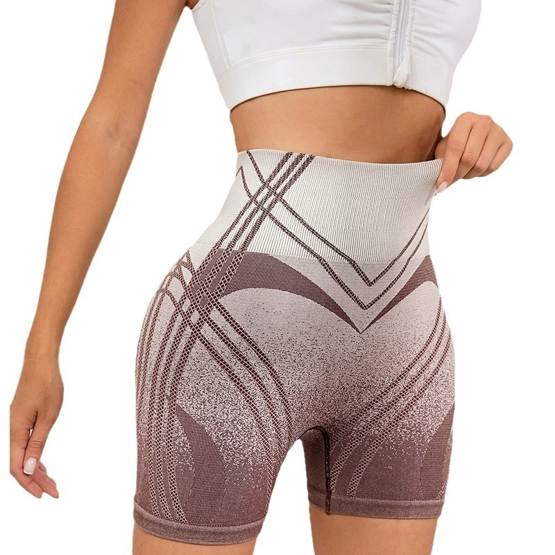 New Yoga Pants Three Part Pants Sports and Fitness Shorts Peach Hip High Waist Tight Pants