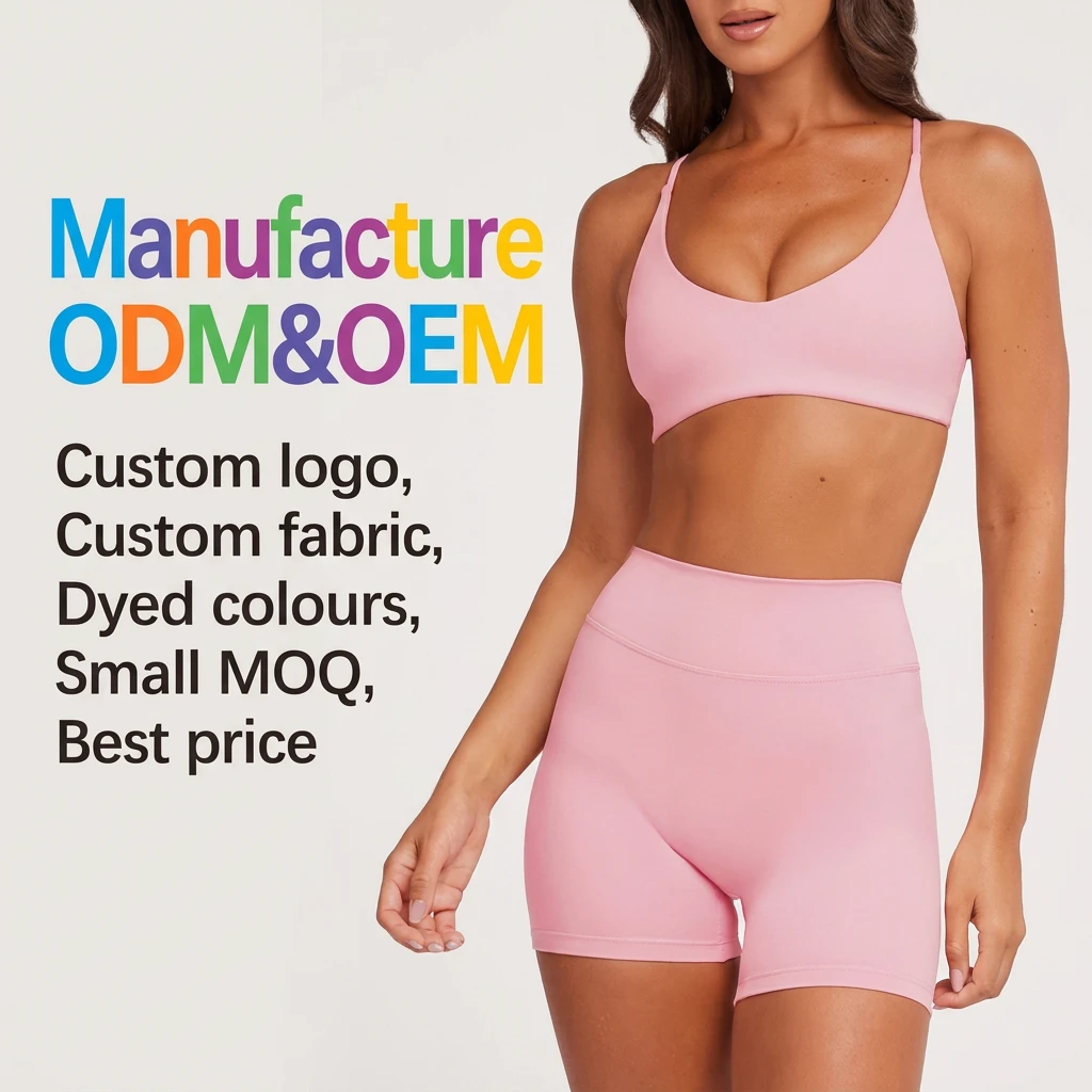 GC 2026 Wholesale High Stretch Compression Breathable Sports Bra Quick Dry Soft Padded Crew Neck Front Women Fitness Yoga