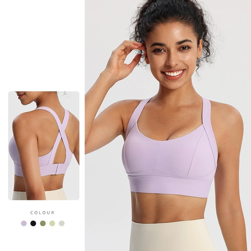 2025 Sports Bras For Women Heavy Support Crossed Straps Yoga Wear Plus Size Fitness Top Underwear High Support Activewear
