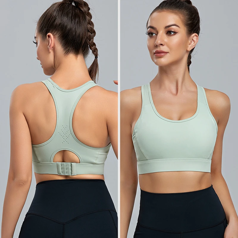 Seamless Racerback Supportive Comfort Fit Women's Nylon Quick Drying Yoga Exercise Fitness Bra