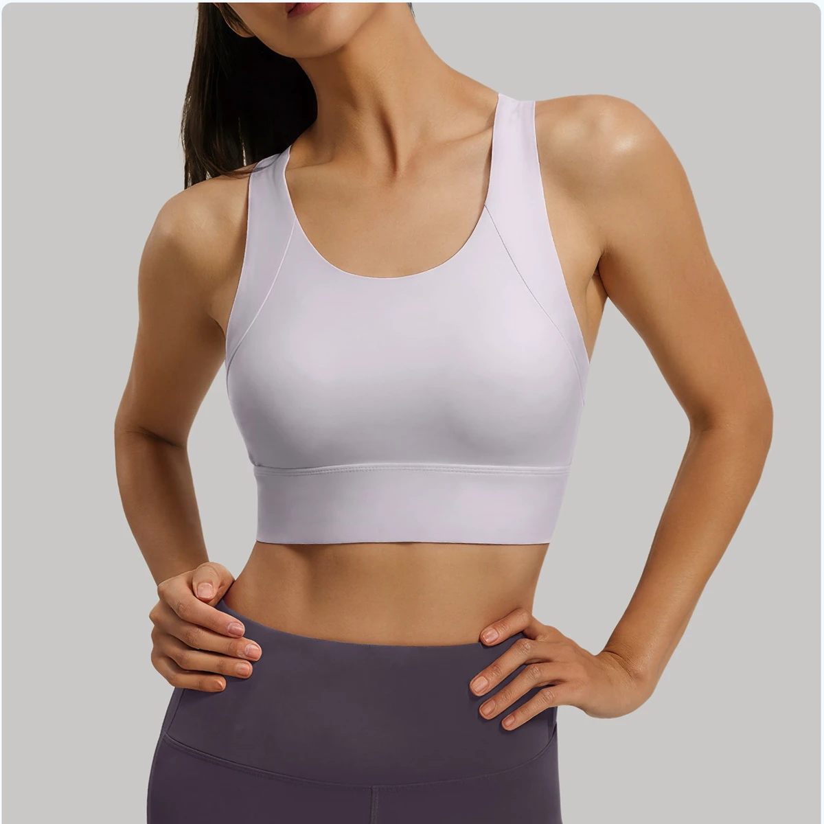 Work-shaped Beautiful Back Breathable Sports Bra for Women with Front logo Shock-proof High-intensity Running Fitness Yoga Vest